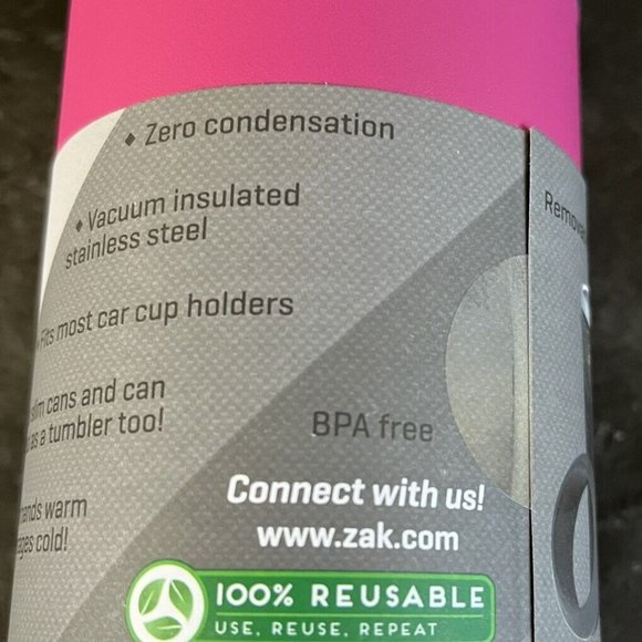 ZAK! 12 oz. Raspberry Slim Can Cooler - Picture 2 of 6